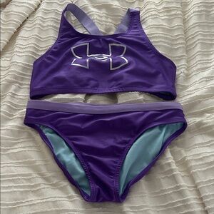 Under Armour Kids' Purple and Light Blue Bikini